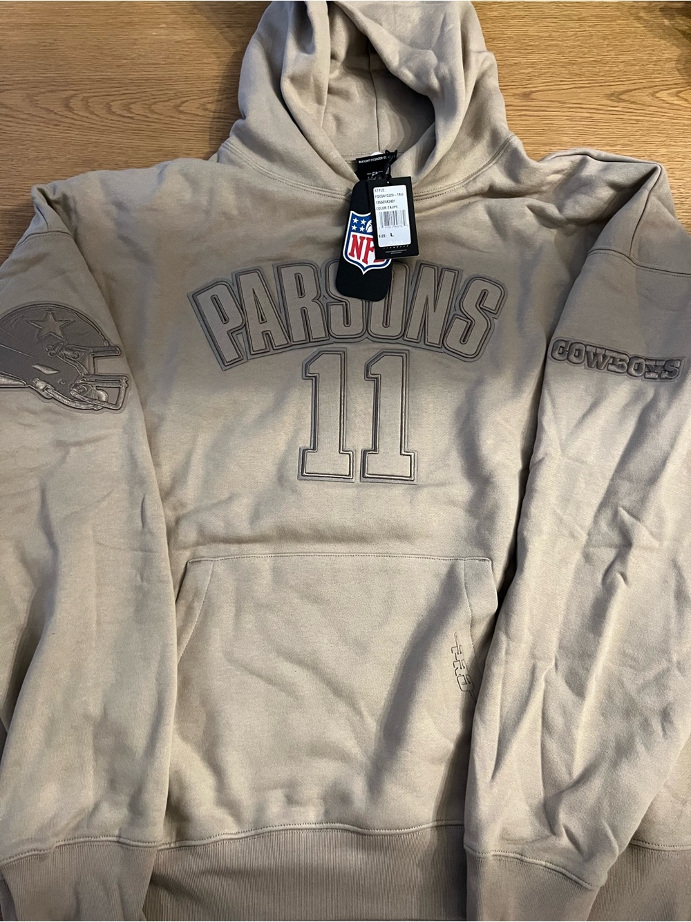NFL Parsons #11 Cowboys Hoodie - Beige Taupe